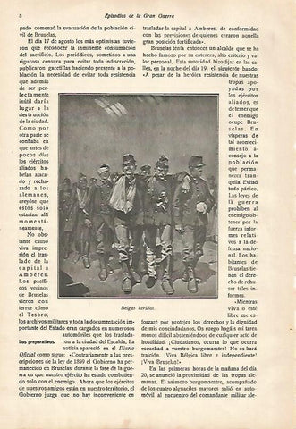LAMINA 13591:Soldados belgas heridos