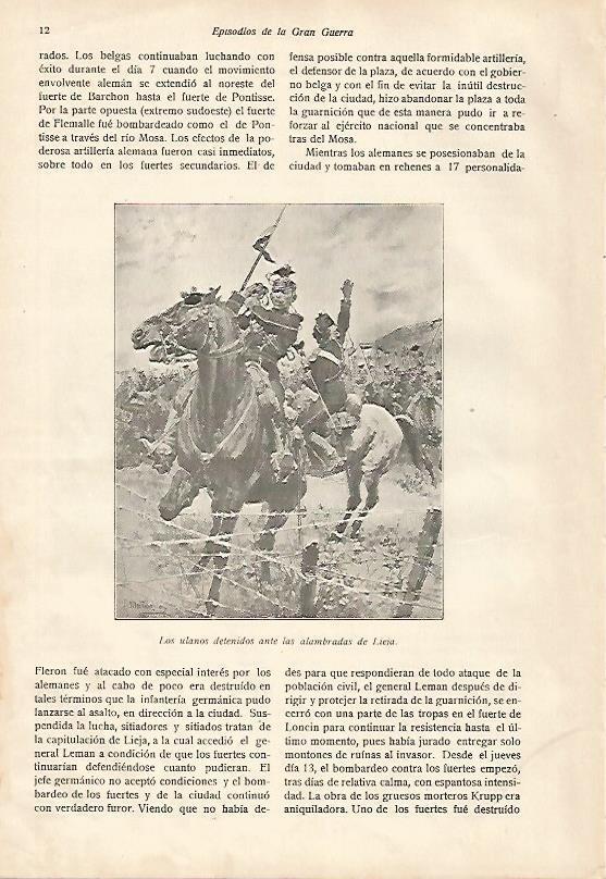 LAMINA 13584: Los ulanos detenidos por las alambradas