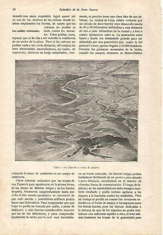 LAMINA 13583: Lieja y sus fuertes. Vista aerea
