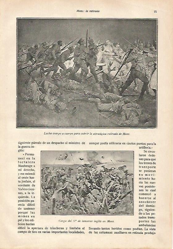LAMINA 13612: Carga del 5º de lanceros ingleses en Mons