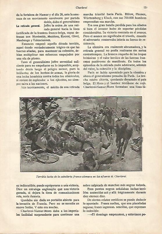 LAMINA 13602: Lucha de la caballeria franco-alemana en las afueras de Charleroi