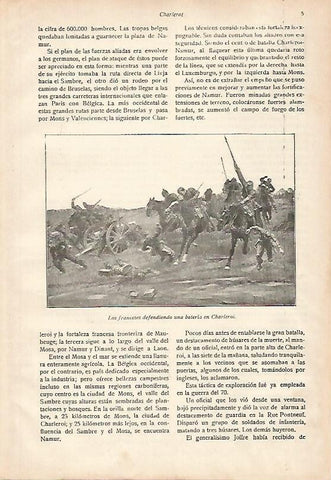 LAMINA 13599: Caballeria de Francia defendiendo Charleroi