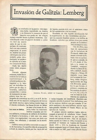 LAMINA 13656:  El General Ruzsky, heroe de Lemberg