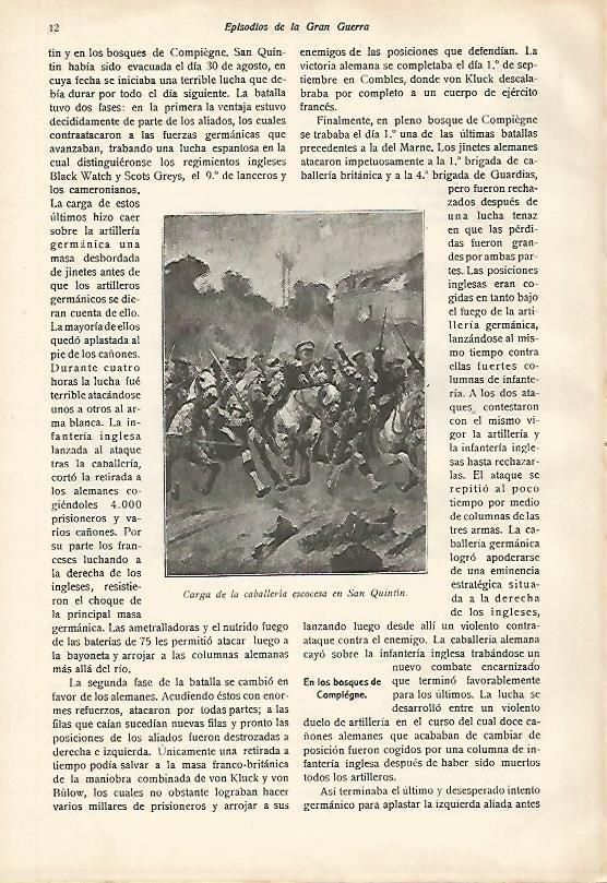 LAMINA 13714: Carga de la caballeria escocesa en San Quintin