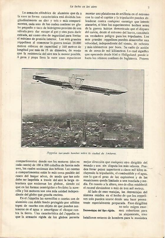 LAMINA 13702: Zeppelin lanzando bombas en Amberes