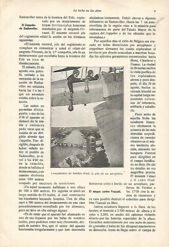 LAMINA 13705: Lanzamiento de bomnas desde un aeroplano