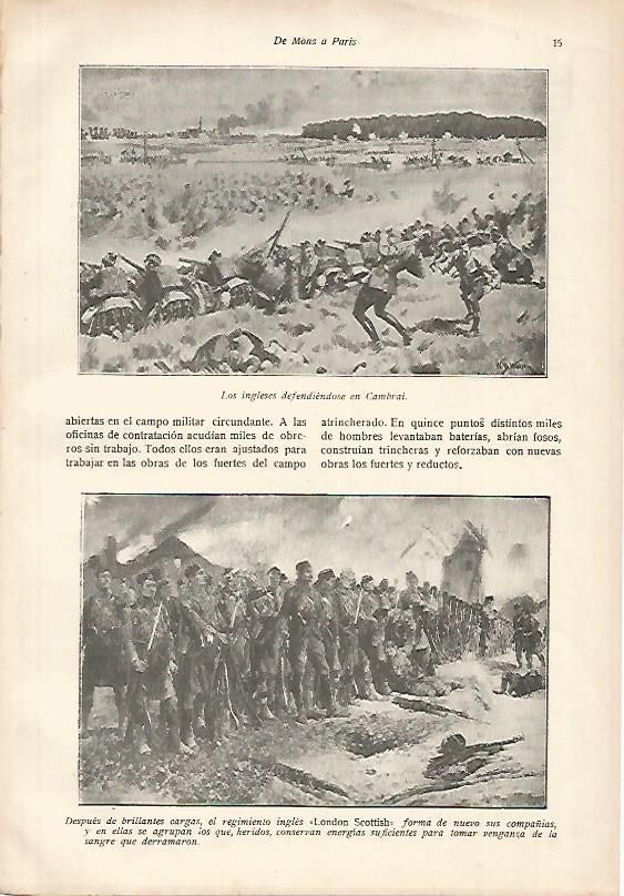 LAMINA 13716: Ingleses defendiendo Cambrai y el regimiento London Scottish