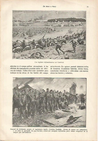 LAMINA 13716: Ingleses defendiendo Cambrai y el regimiento London Scottish