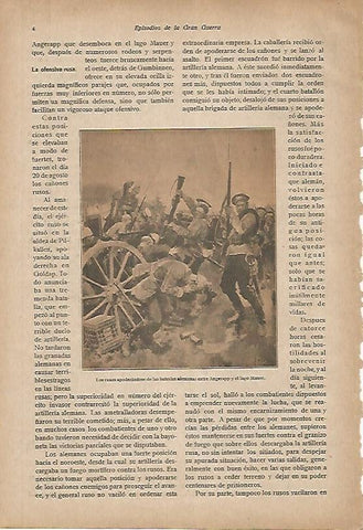 LAMINA 13666: Los rusos cogiendo baterias alemanas entre Angerapp y el lago Mauer