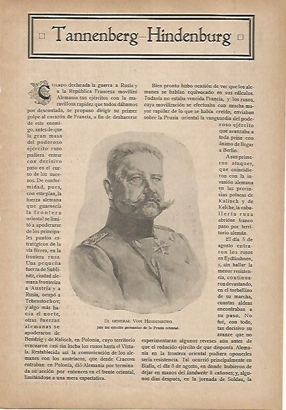 LAMINA 13665: El General Von Hindenburg