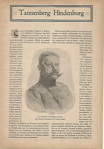 LAMINA 13665: El General Von Hindenburg