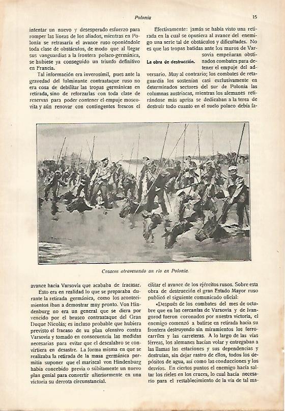 LAMINA 13680: Cosacos atravesando un rio en Polonia