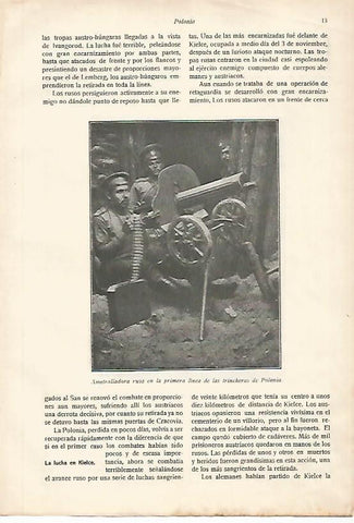 LAMINA 13679: Ametralladora rusa en las trincheras de Polonia