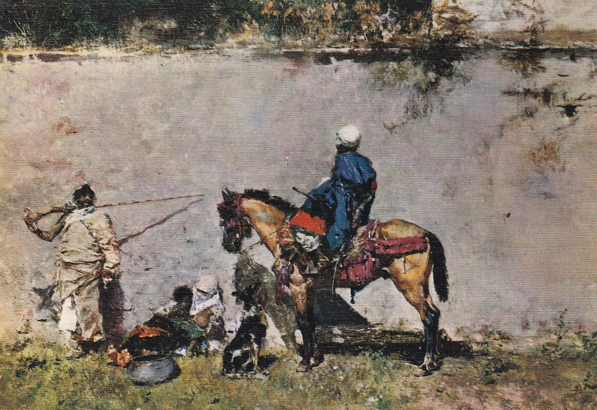 POSTAL B12310: M. FORTUNY: ESCENA MORUNA EN TANGER. OLEO