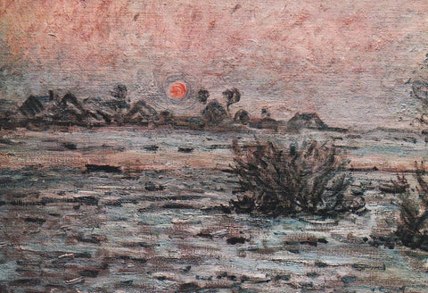 POSTAL B12301: MONET: PAISAJE NEVADO. OLEO