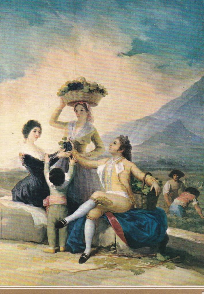 POSTAL B12290: GOYA: LA VENDIMIA. OLEO