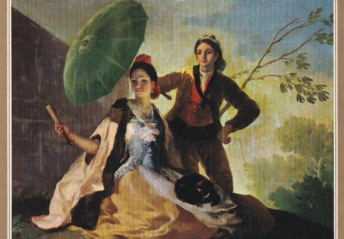 POSTAL B12287: GOYA: EL QUITASOL. OLEO