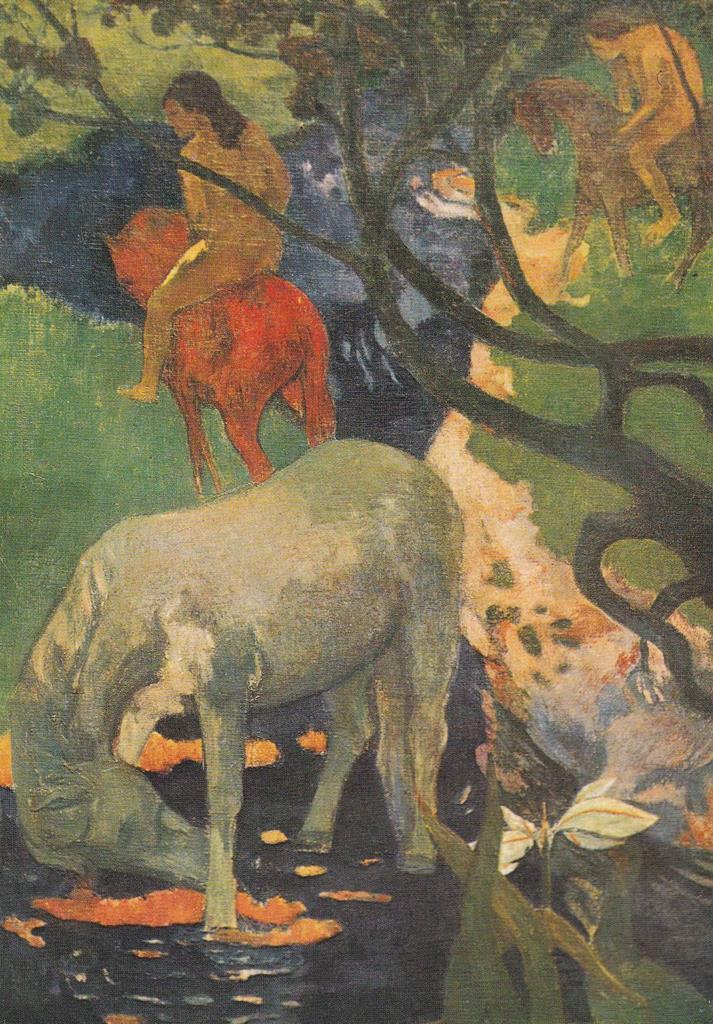 POSTAL B12278: GAUGUIN: EL CABALLO BLANCO. OLEO
