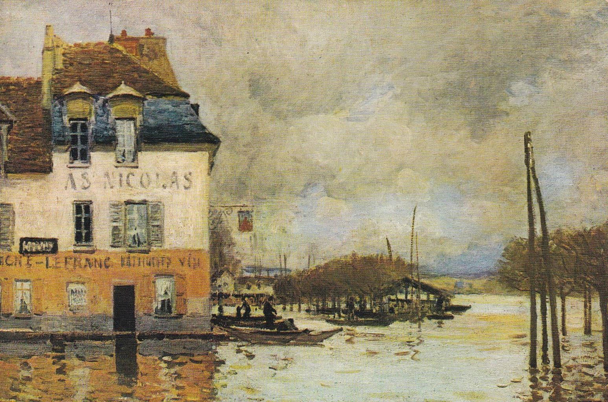 POSTAL B12271: SISLEY. INUNDACION DE PORT MARLY. OLEO