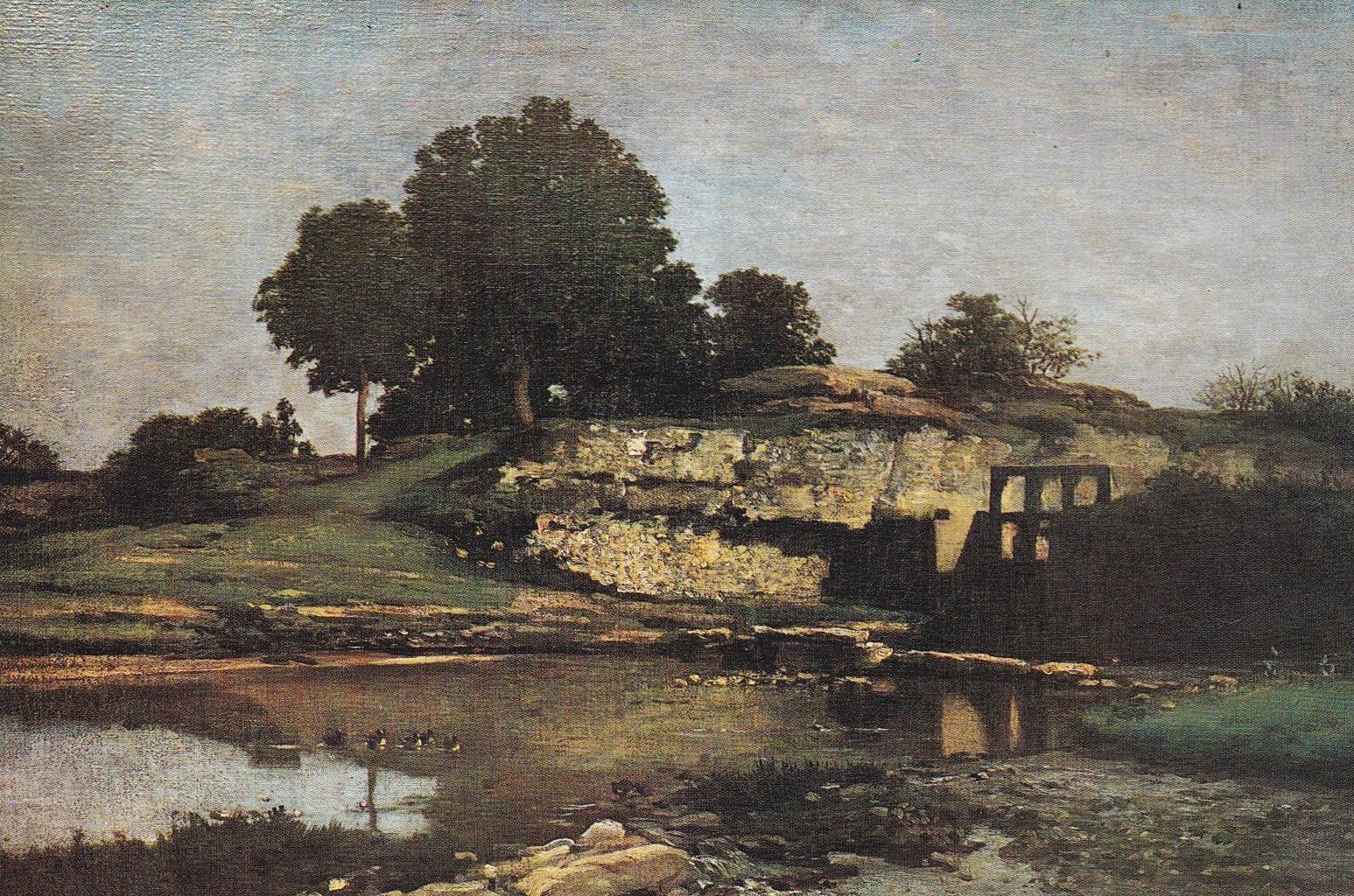 POSTAL B12268: DAUBIGNY. COMPUERTAS DE OPTEVOZ. OLEO