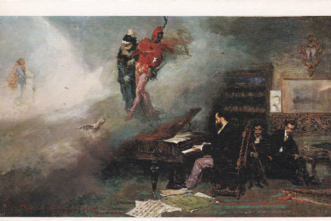 POSTAL B12265: M.FORTUNY. FANTASIA FAUSTO. OLEO