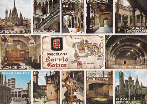POSTAL B12263: BARCELONA: CIUDAD CONDAL. DIVERSOS ASPECTOS
