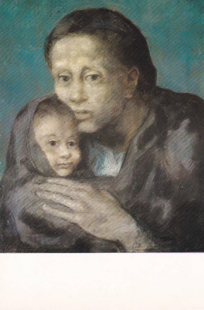 POSTAL B12360: PICASSO: EL ABRAZO