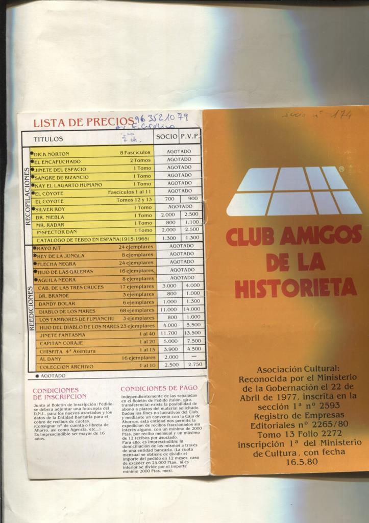 Catalogo del Club amigos de la historieta