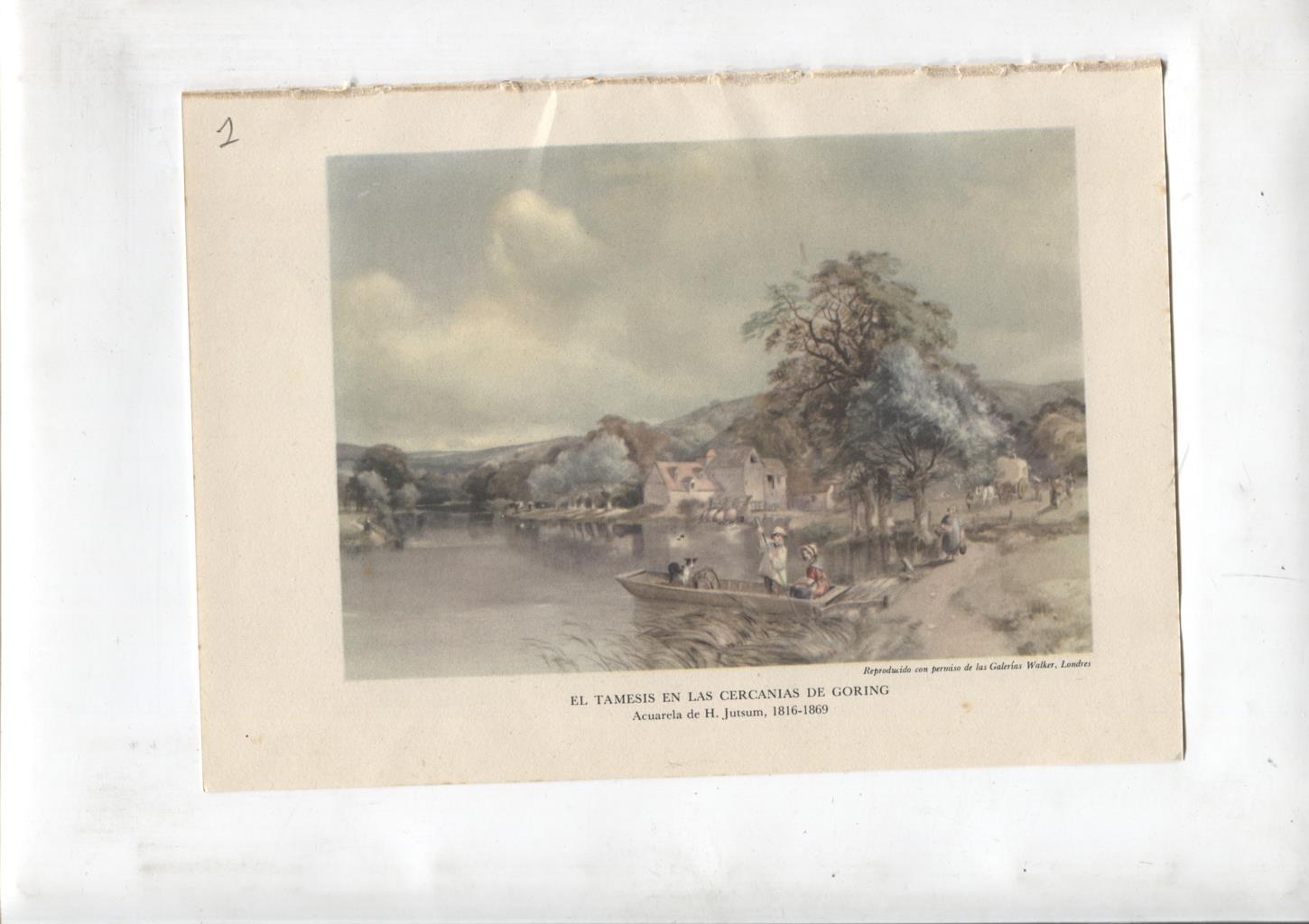 Las aldeas inglesas lamina 01: El tamesis en las cercanias de Goring y El pueblo Tottenham