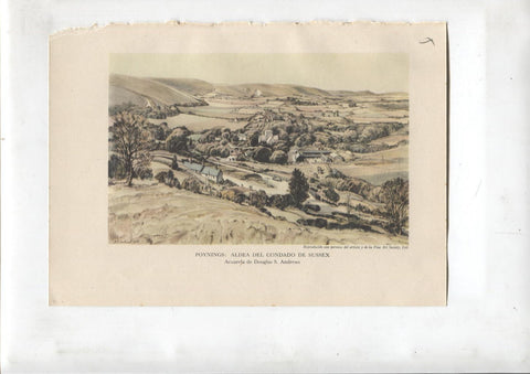 Las aldeas inglesas lamina 05: Poynings aldea condado Sussex y Collingham aldea condado de York
