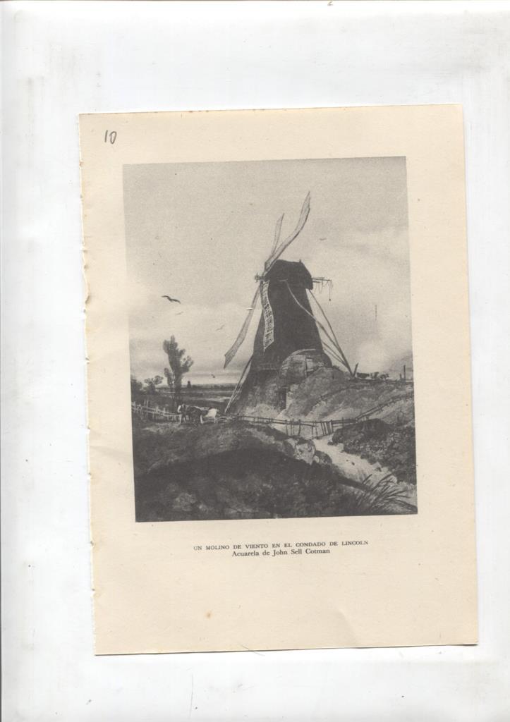 Las aldeas inglesas lamina 10: Un molino viento en el condado de Lincoln