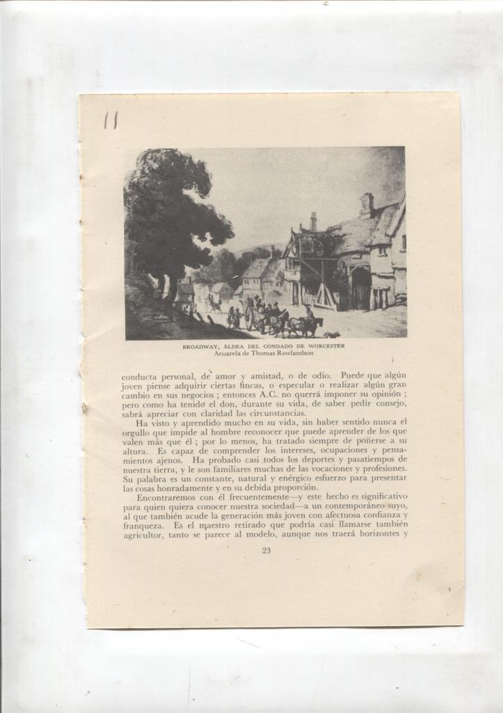 Las aldeas inglesas lamina 11: Broadway, aldea del condado de Worcester