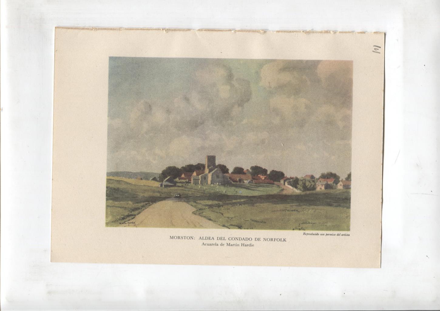 Las aldeas inglesas lamina 14: Morston, aldea condado Norfolk y Aldea inglesa