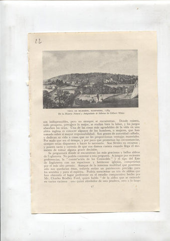 Las aldeas inglesas lamina 22: Vista de Selborne