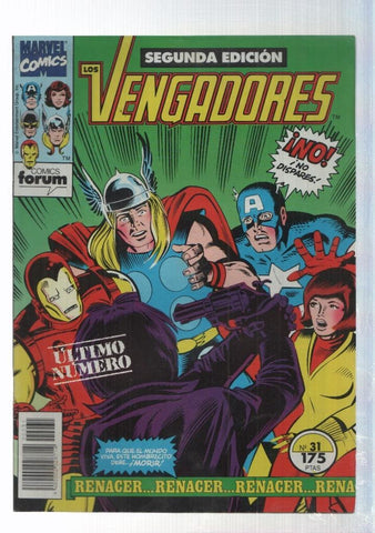forum comics: Los Vengadores num 31 (2a edicion) - Renacer, renacer, renacer