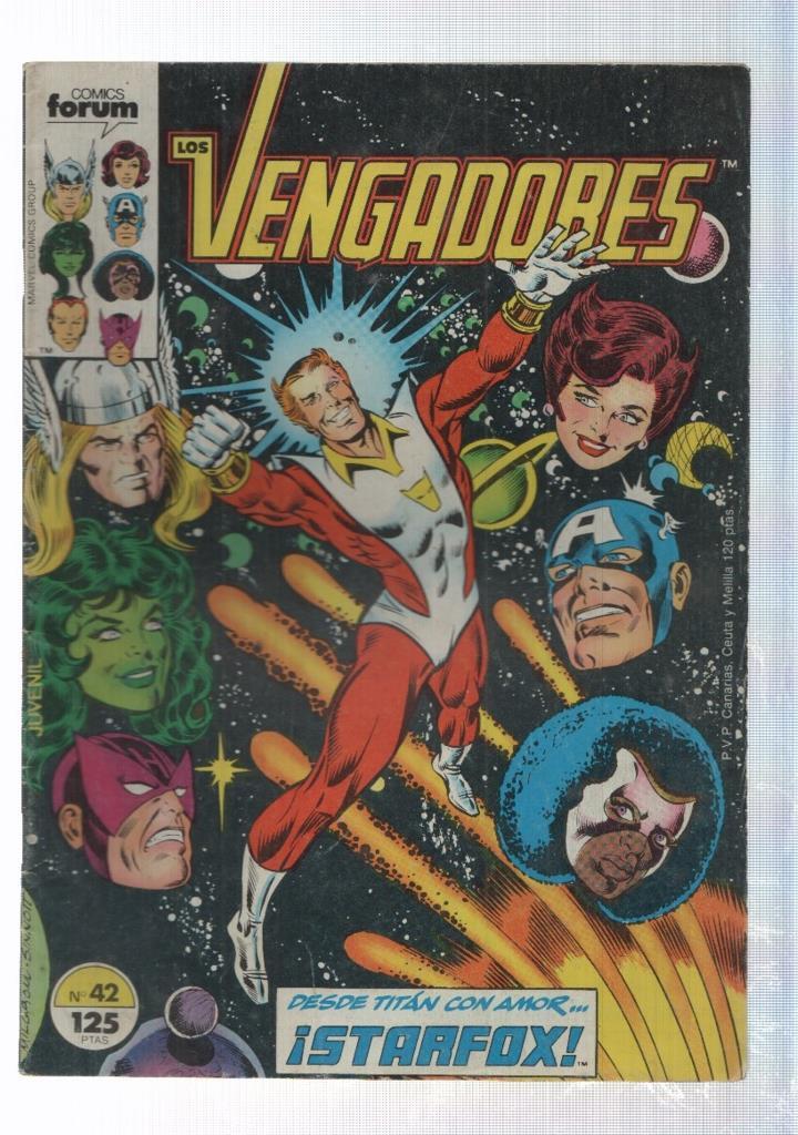 forum comics: Los Vengadores num 42 - Y ahora ... Starfox. Roger Stern