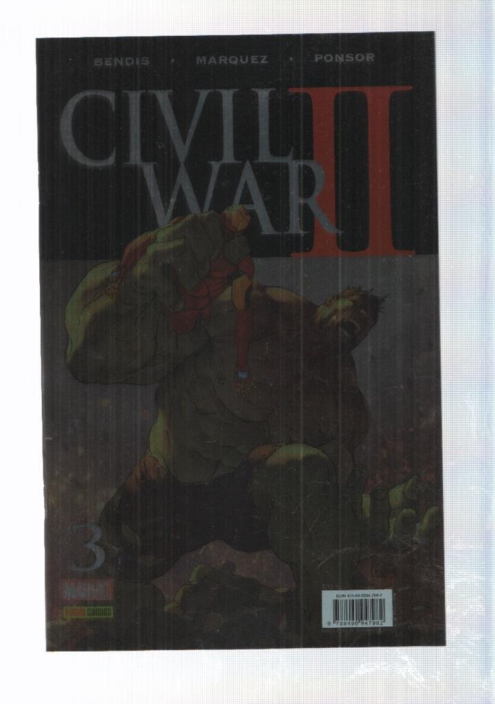 Panini, Civil War II: num. 3 año I (2016) (cubierta metalizada Hulk). Bendis - Marquez