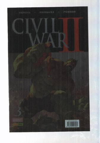 Panini, Civil War II: num. 3 año I (2016) (cubierta metalizada Hulk). Bendis - Marquez