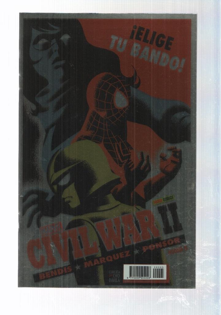 Panini, Civil War II: num 5 año I, dic 2016 (cubierta metalizada - Spiderman). Bendis, Marquez