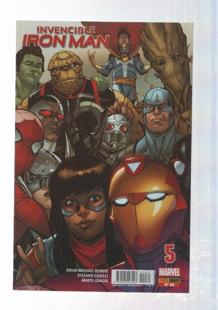 Panini: Invencible Iron Man num. 80 año VII, jul 2017 - Ironheart parte 5. Bendis, Caselli