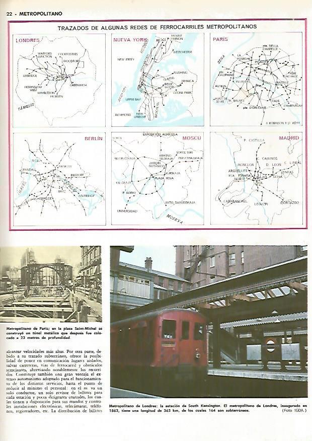 LAMINA MONITOR 0496: Metro de Londres y Paris