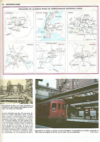 LAMINA MONITOR 0496: Metro de Londres y Paris