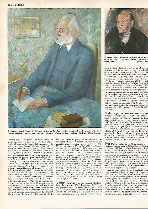 LAMINA MONITOR 0737: Miguel de Unamuno, por Juan de Echevarria