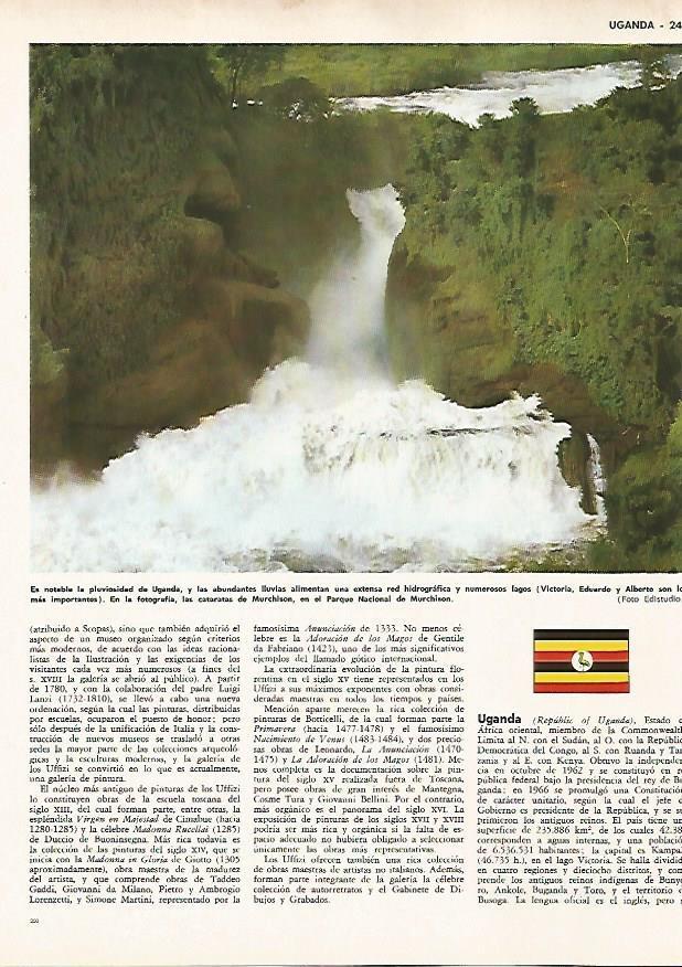 LAMINA MONITOR 0735: Cataratas de Murchison en Uganda
