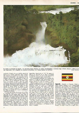 LAMINA MONITOR 0735: Cataratas de Murchison en Uganda