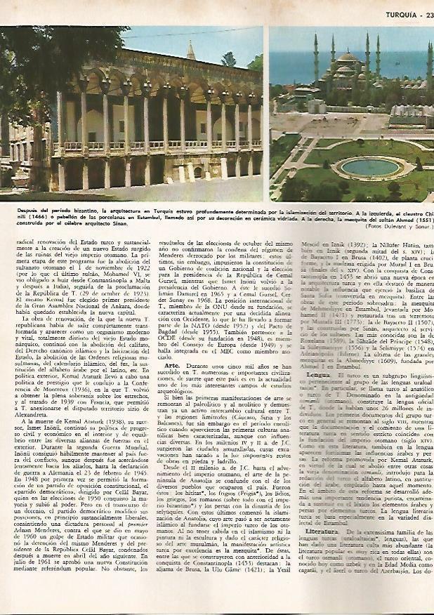 LAMINA MONITOR 0732: Pabellon de las Porcelanas y mezquita de Ahmed en Estambul, Turquia