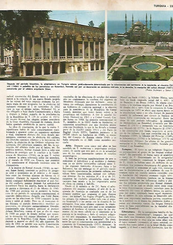 LAMINA MONITOR 0732: Pabellon de las Porcelanas y mezquita de Ahmed en Estambul, Turquia
