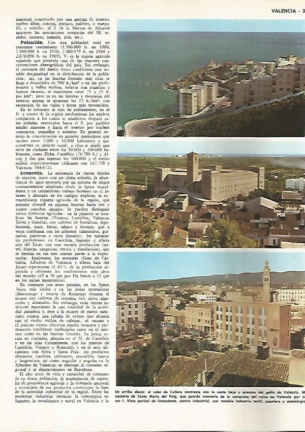 LAMINA MONITOR 0750: Cabo de Cullera, Monasterio de Santa Maria del uig y Onteniente, Valencia