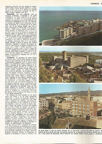 LAMINA MONITOR 0750: Cabo de Cullera, Monasterio de Santa Maria del uig y Onteniente, Valencia