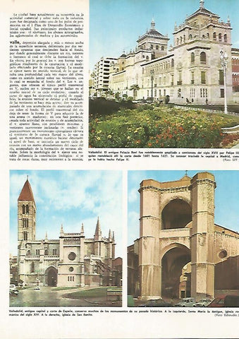 LAMINA MONITOR 0752: Palacio Real , Santa Maria la Antigua e iglesia de San Benito en Valladolid